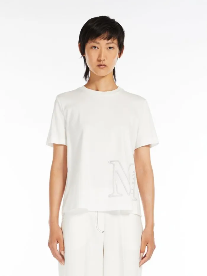 Woman Cotton And Modal Tshirt White Maxmara Tshirts