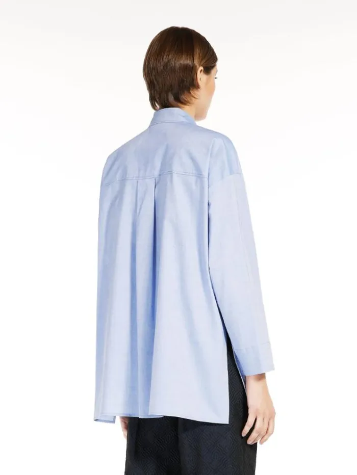 Woman Cotton Oxford Shirt Light Blue Maxmara Shirts And Tops Woman Cotton Oxford Shirt Light Blue Maxmara Shirts And Tops