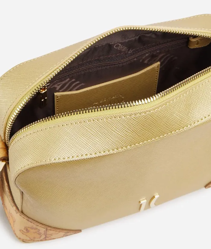 Woman Crossbody Bags Alviero Martini Flying City Small Reporter Crossbody Bag Bright Gold