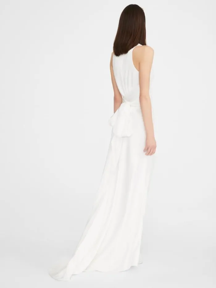 Woman Envers Satin Crepe Dress White Maxmara Bridal Clothing