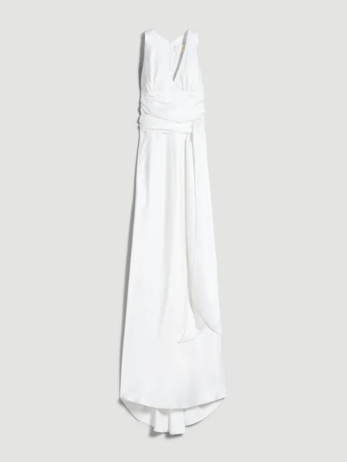 Woman Envers Satin Crepe Dress White Maxmara Bridal Clothing