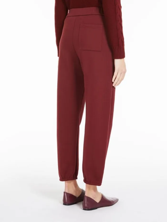 Woman Fleece Trousers Brick Red Maxmara Trousers Woman Fleece Trousers Brick Red Maxmara Trousers