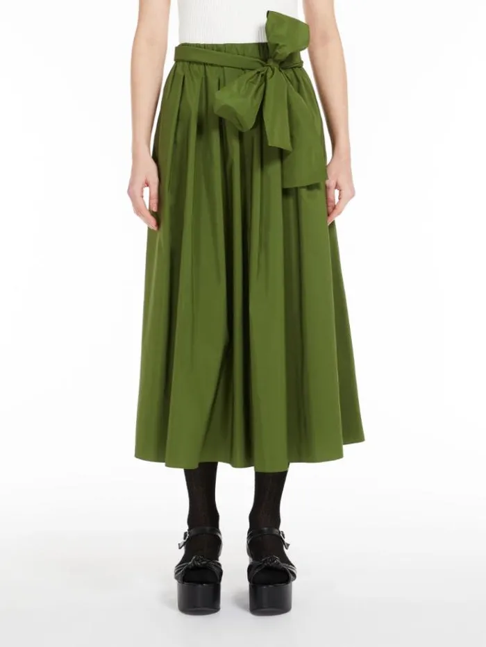 Woman Full Skirt In Taffeta Green Maxmara Skirts