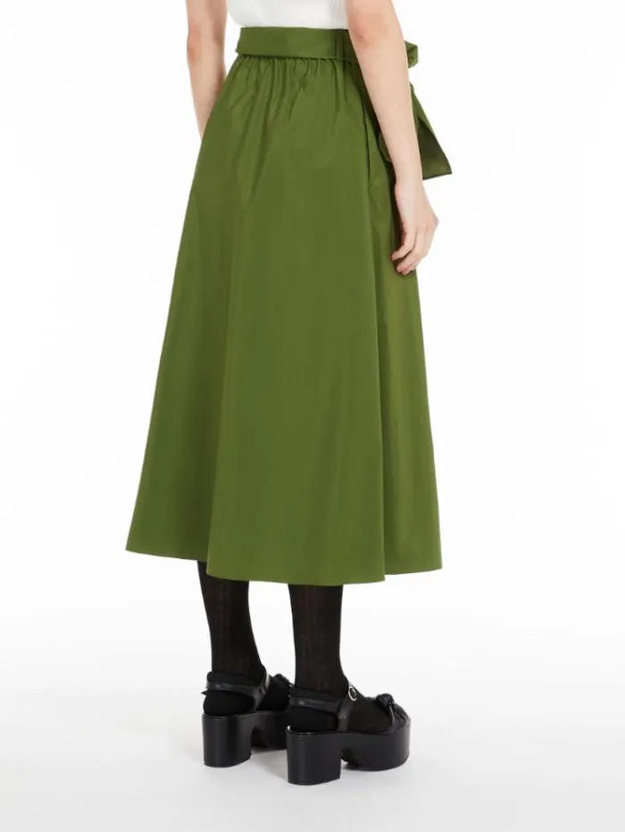 Woman Full Skirt In Taffeta Green Maxmara Skirts Woman Full Skirt In Taffeta Green Maxmara Skirts