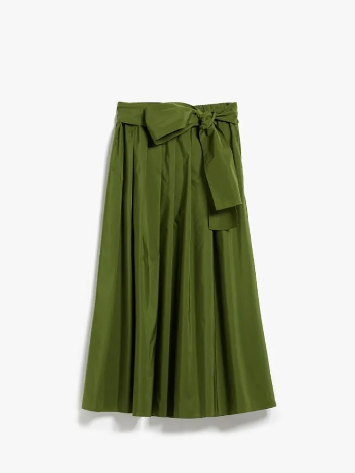 Woman Full Skirt In Taffeta Green Maxmara Skirts Woman Full Skirt In Taffeta Green Maxmara Skirts