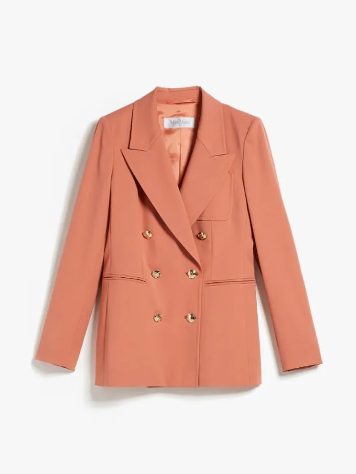 Woman Gabardine Wool Blazer Salmon Maxmara Suit Woman Gabardine Wool Blazer Salmon Maxmara Suit