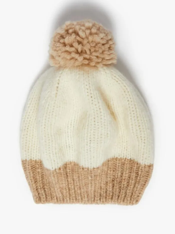 Woman Hat In Alpaca And Wool Yarn White Maxmara Hats