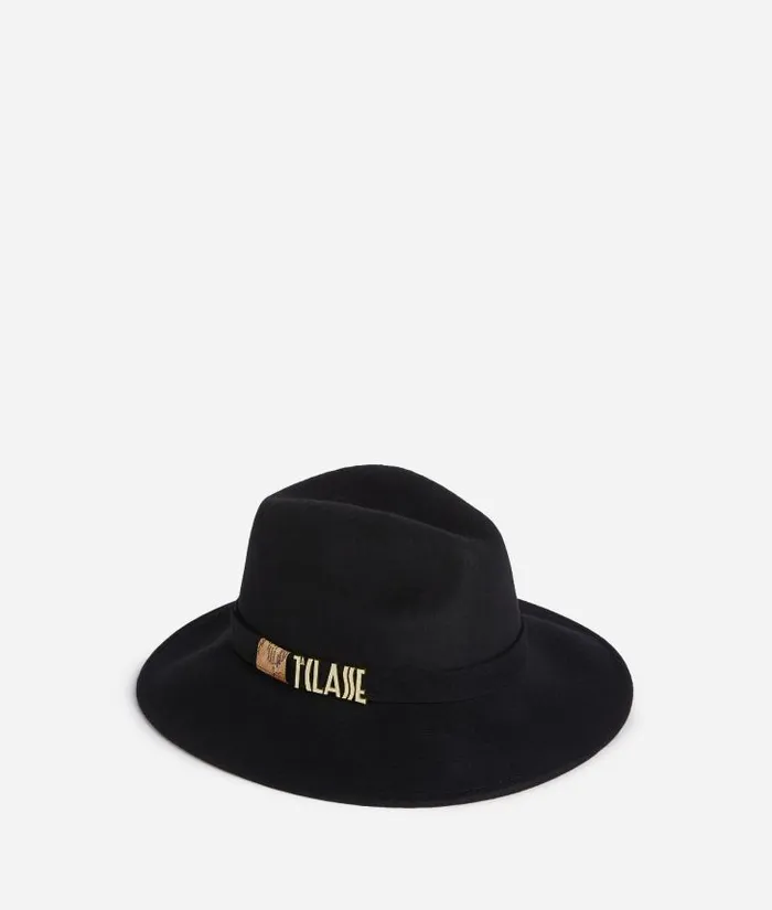 Woman Hats Alviero Martini Felt Hat With 1 Classe Logo Black