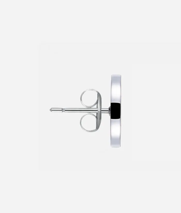 Woman Jewelry Alviero Martini Via Condotti Steel And Nacre Stud Earrings Silver