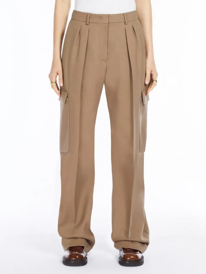 Woman Lowrise Cargo Trousers Beige Maxmara Trousers