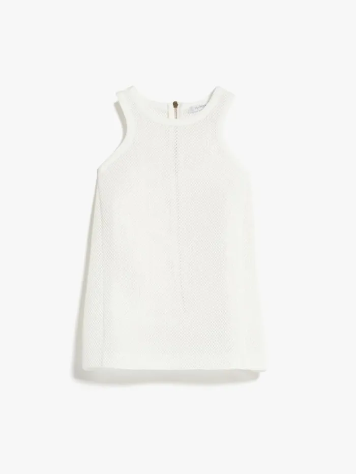 Woman Mesheffect Technical Jersey Top Platinum Maxmara Tshirts Woman Mesheffect Technical Jersey Top Platinum Maxmara Tshirts