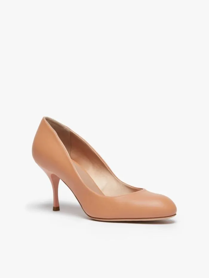 Woman Nappa Leather Court Shoes Melon Maxmara Dcollet