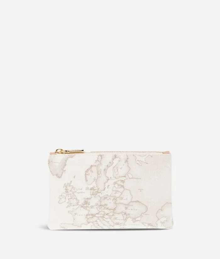 Woman Pouches and Toiletry Bags Alviero Martini Geo White Medium Rectangular Pouch Woman Pouches and Toiletry Bags Alviero Martini Geo White Medium Rectangular Pouch