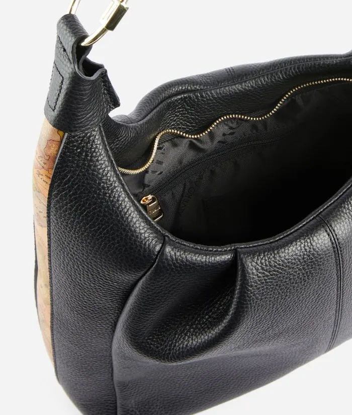 Woman Shoulder Bags Alviero Martini Universe Leather Shoulder Bag Black