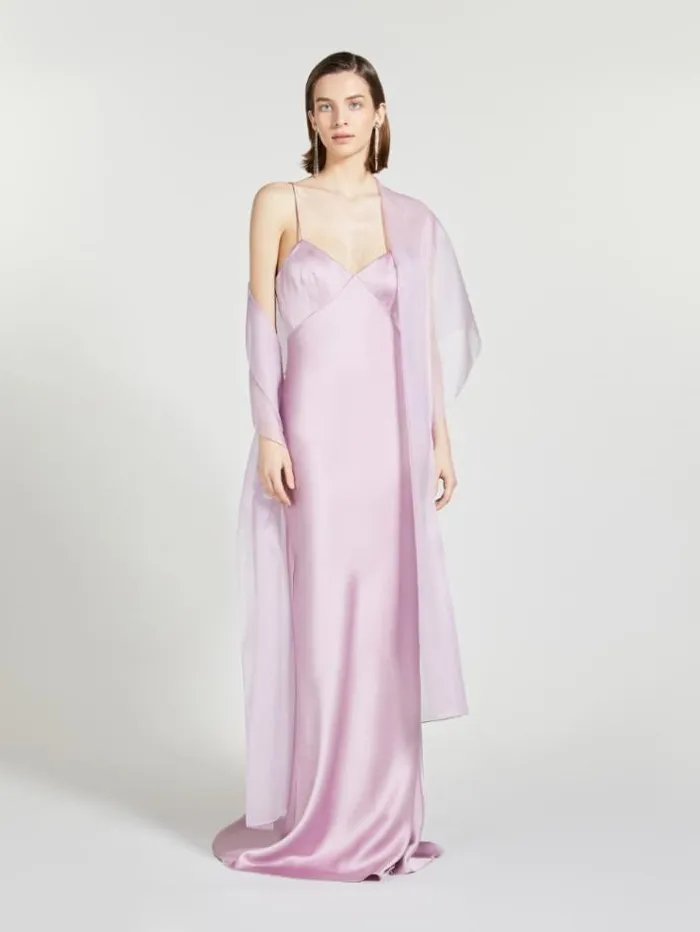 Woman Silk Organza Shawl Lilac Maxmara Bridal Accessories Woman Silk Organza Shawl Lilac Maxmara Bridal Accessories