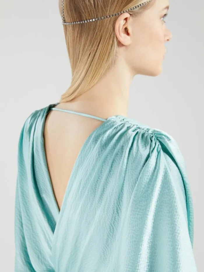 Woman Silk Satin Draped Dress Water Maxmara Dresses Woman Silk Satin Draped Dress Water Maxmara Dresses