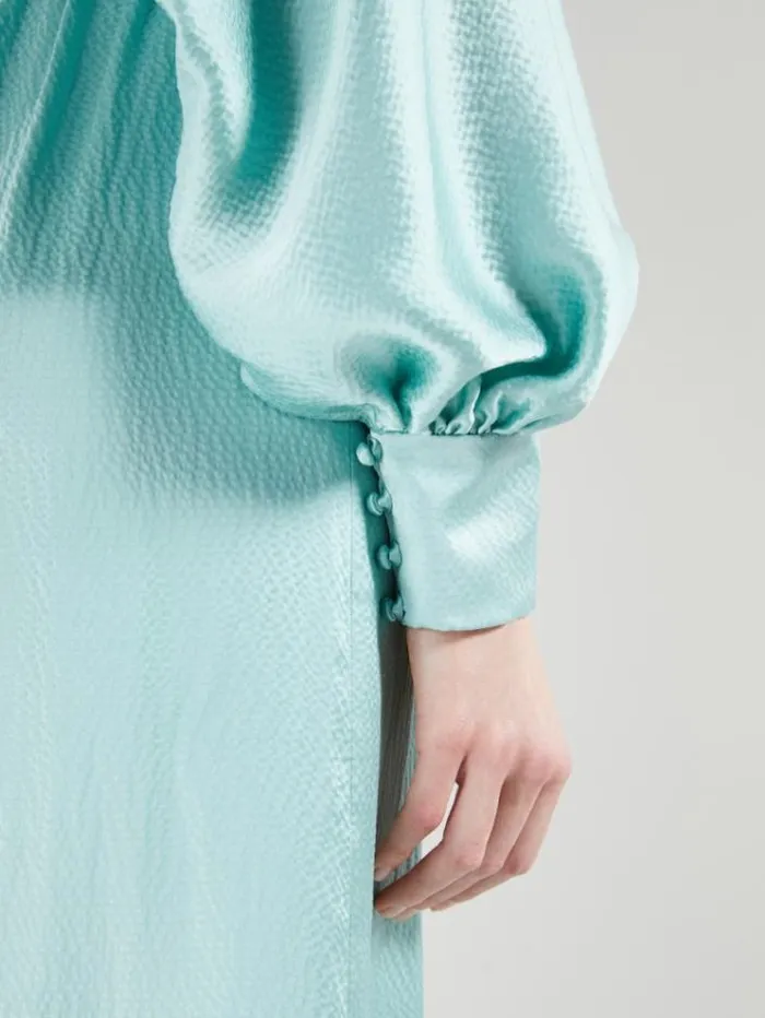 Woman Silk Satin Draped Dress Water Maxmara Dresses Woman Silk Satin Draped Dress Water Maxmara Dresses