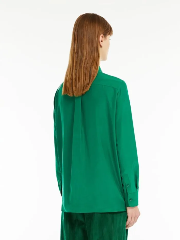 Woman Silk Shirt Emerald Maxmara Shirts And Tops Woman Silk Shirt Emerald Maxmara Shirts And Tops
