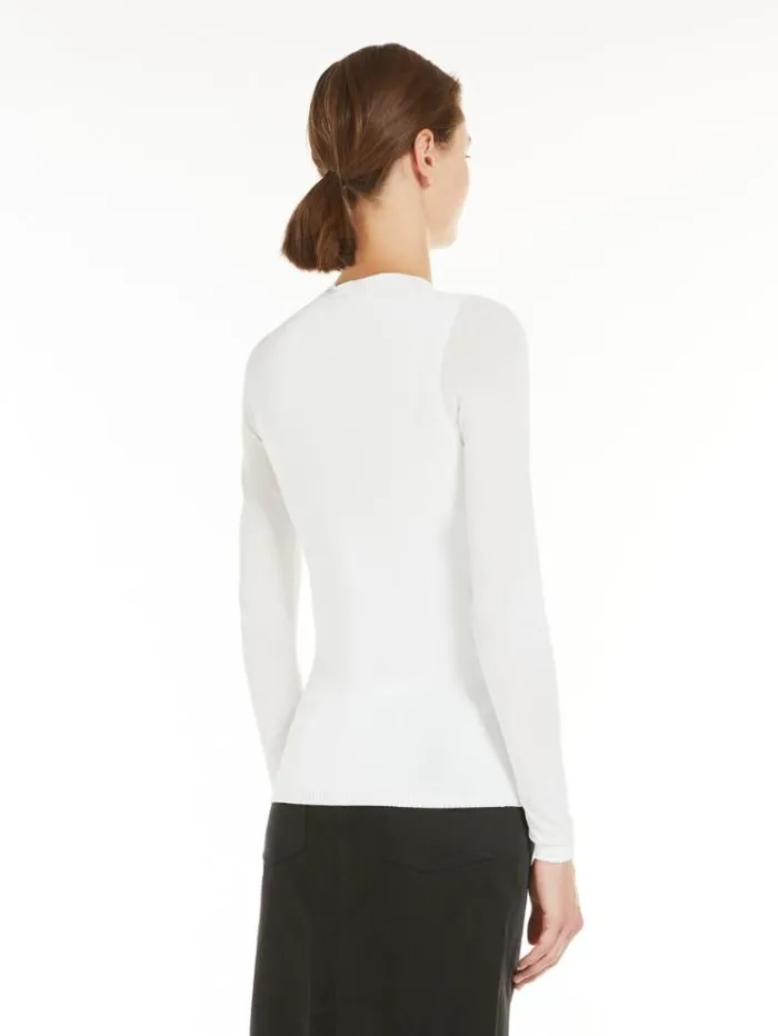 Woman Stretchviscose Slimfit Jumper Platinum Maxmara Knitwear And Sweatshirts Woman Stretchviscose Slimfit Jumper Platinum Maxmara Knitwear And Sweatshirts