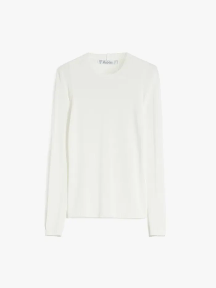 Woman Stretchviscose Slimfit Jumper Platinum Maxmara Knitwear And Sweatshirts Woman Stretchviscose Slimfit Jumper Platinum Maxmara Knitwear And Sweatshirts