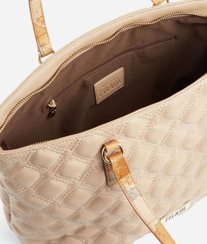 Woman Totes Alviero Martini 1c Matelass Shopper Bag Light Taupe