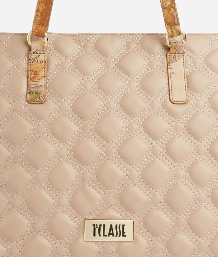 Woman Totes Alviero Martini 1c Matelass Shopper Bag Light Taupe