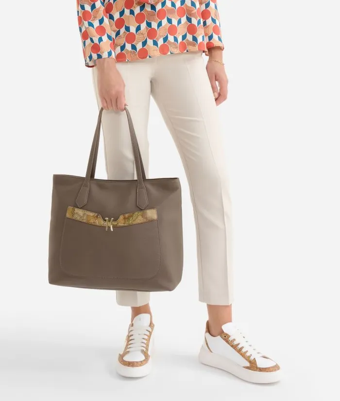 Woman Totes Alviero Martini Innovative Vision Shopper Bag Dark Taupe