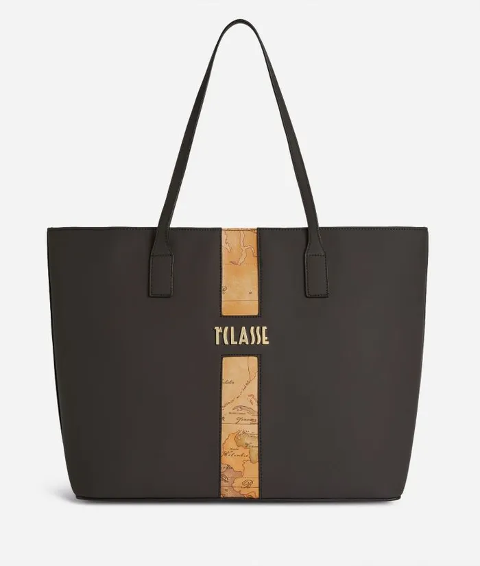 Woman Totes Alviero Martini Journey Geo Shopper Bag Ebony