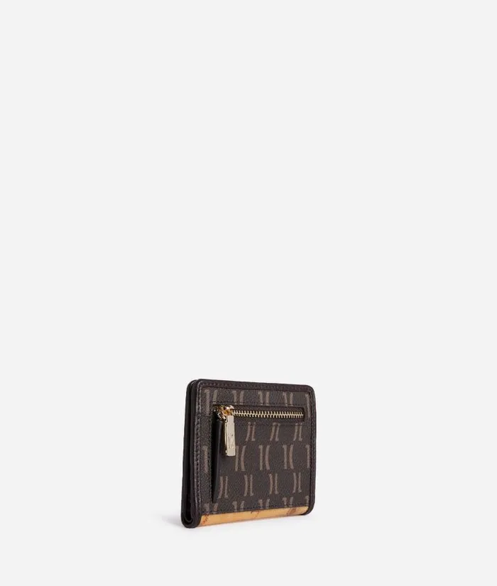 Woman Wallets Alviero Martini Geo Iconic Mix Mini Bifold Wallet Chocolate