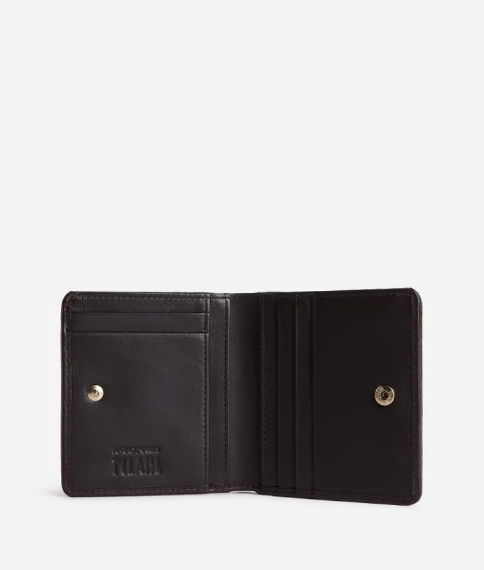 Woman Wallets Alviero Martini Geo Iconic Mix Mini Bifold Wallet Chocolate