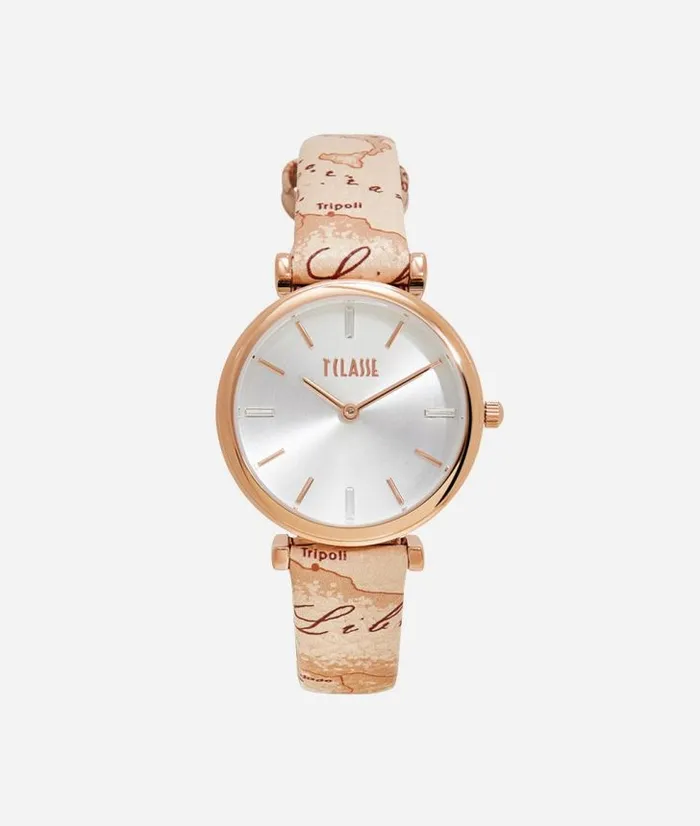 Woman Watches Alviero Martini Sardinia Watch With Leather Strap Geo Beige