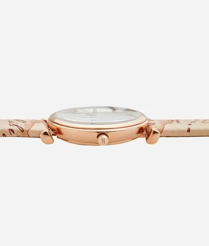 Woman Watches Alviero Martini Sardinia Watch With Leather Strap Geo Beige