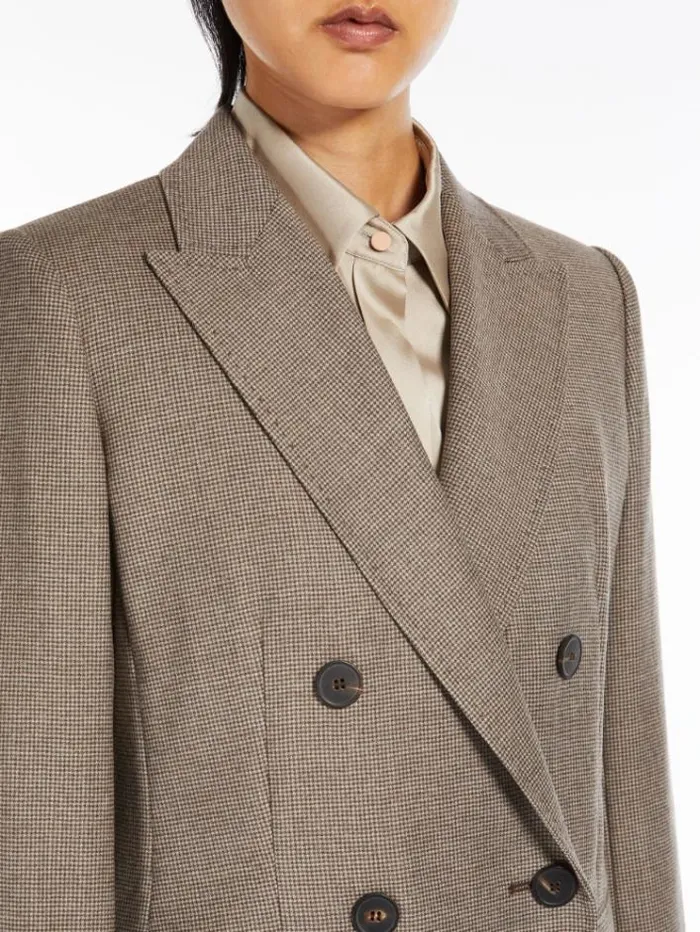 Woman Wool Flannel Blazer Beige Maxmara Suit Woman Wool Flannel Blazer Beige Maxmara Suit