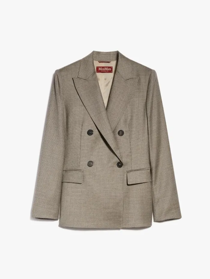 Woman Wool Flannel Blazer Beige Maxmara Suit Woman Wool Flannel Blazer Beige Maxmara Suit