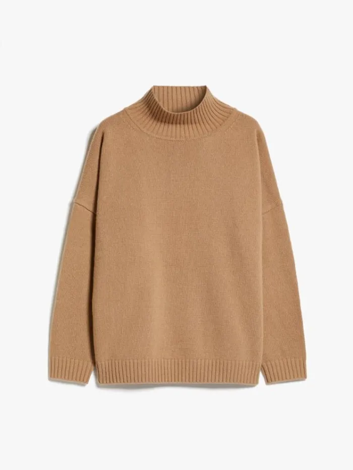 Woman Wool Yarn Sweater Camel Maxmara Knitwear And Sweatshirts Woman Wool Yarn Sweater Camel Maxmara Knitwear And Sweatshirts