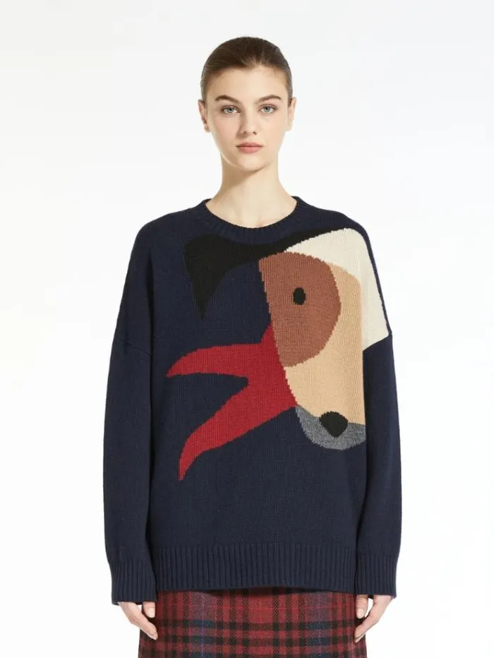 Woman Wool Yarn Sweater Multicolour Maxmara Knitwear And Sweatshirts