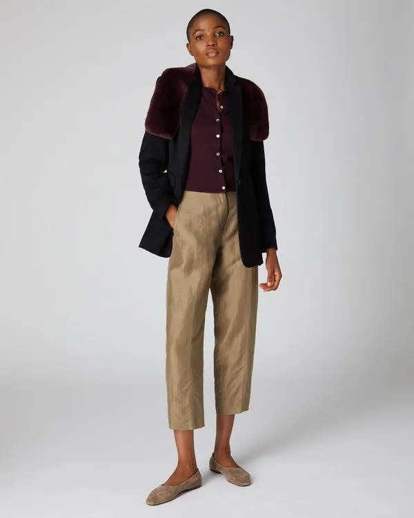 Women 007 Slimline Cashmere BlazerIn Black Black NPeal Coats and Jackets