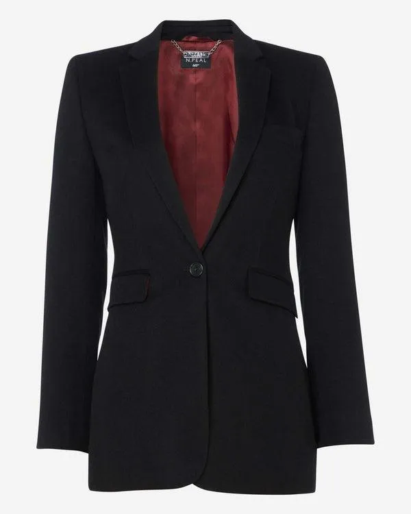 Women 007 Slimline Cashmere BlazerIn Black Black NPeal Coats and Jackets