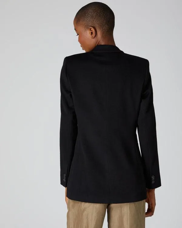Women 007 Slimline Cashmere BlazerIn Black Black NPeal Coats and Jackets