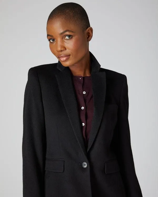Women 007 Slimline Cashmere BlazerIn Black Black NPeal Coats and Jackets