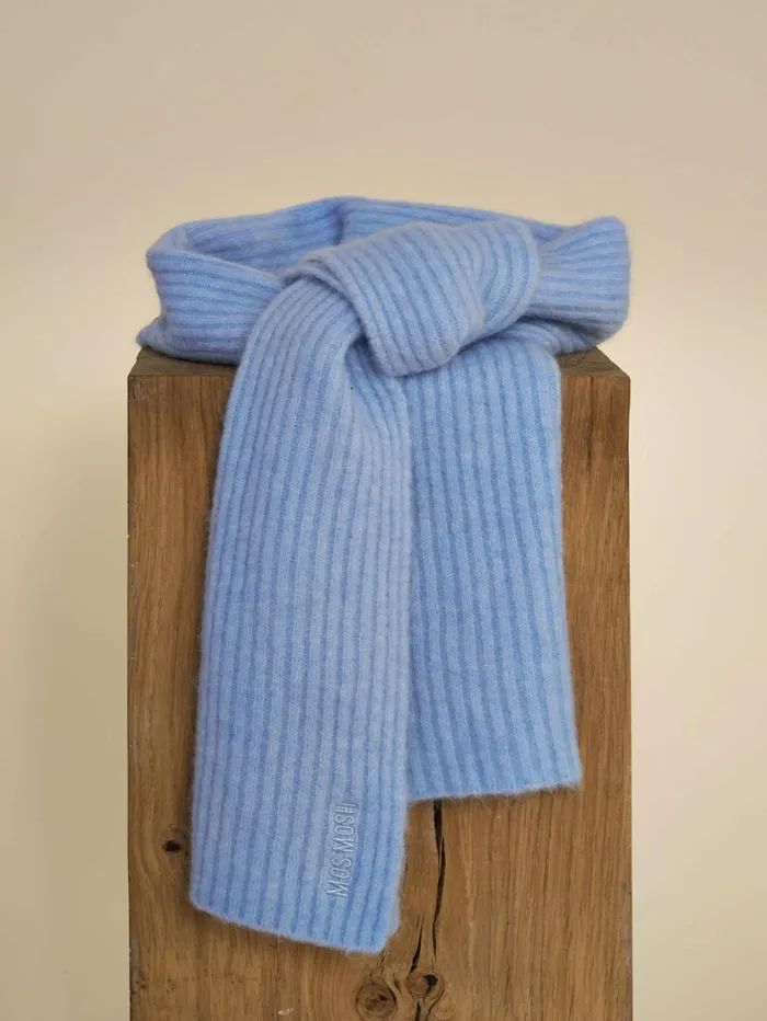 Women Accessories MOS MOSH MMLora Knit Scarf Cashmere Blue