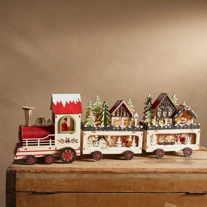 Women All Aboard Christmas Train Sundance Catalog Seasonal
