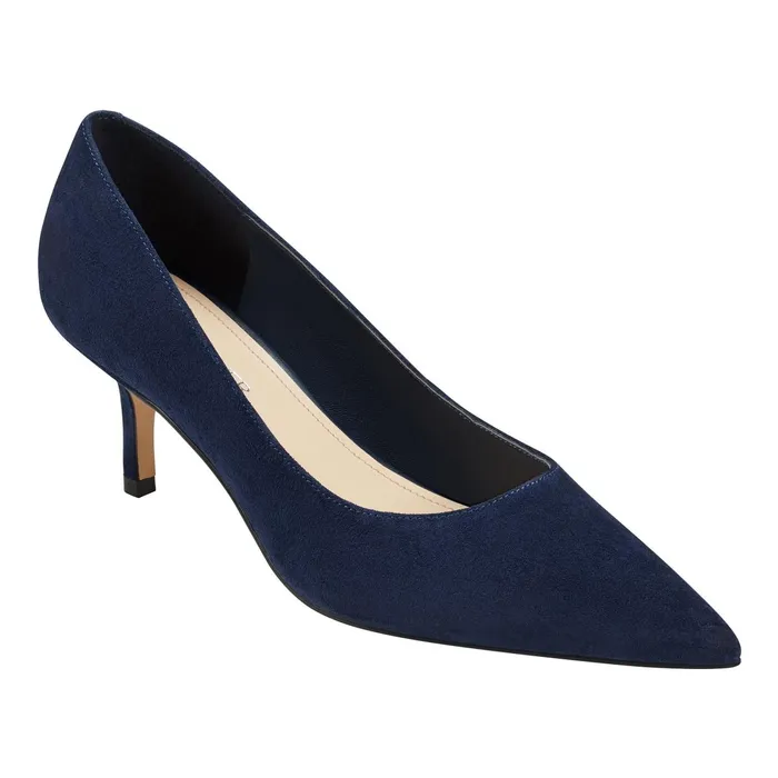 Women Alola Pump Dark Blue Suede Marc Fisher Heels and Pumps