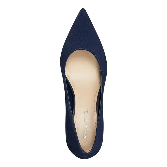 Women Alola Pump Dark Blue Suede Marc Fisher Heels and Pumps