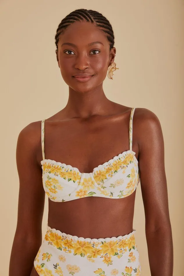 Women Azaleia Underwire Bikini Top Azaleia Offwhite FARM Rio Bikinis