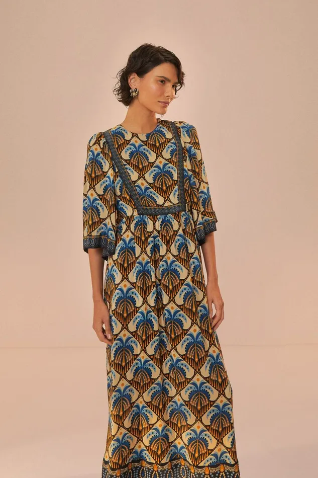 Women Beige Cocopalm Maxi Dress Cocopalm Beige FARM Rio Maxi Dresses