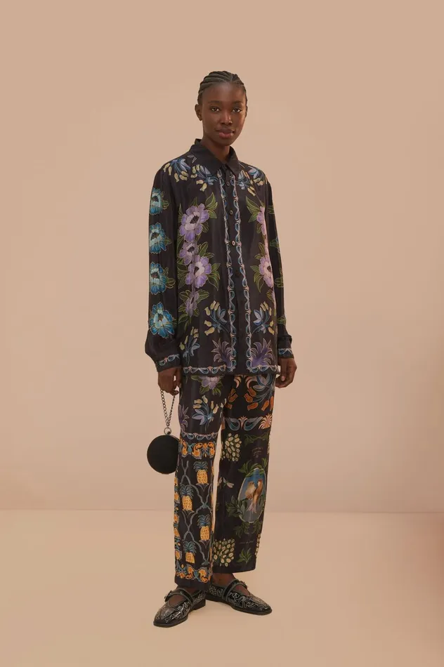 Women Black Winter Garden Pants Winter Garden Black FARM Rio Pants