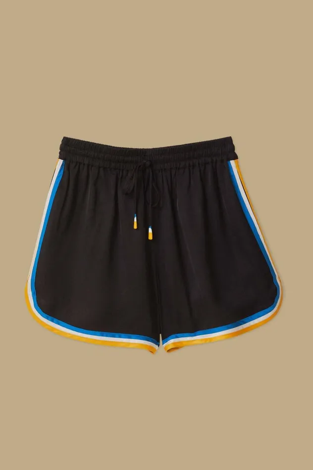Women Black With Stripes Shorts Black FARM Rio Shorts