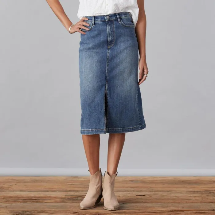 Women Blair Denim Skirt Dark Wash Sundance Catalog Denim Shop