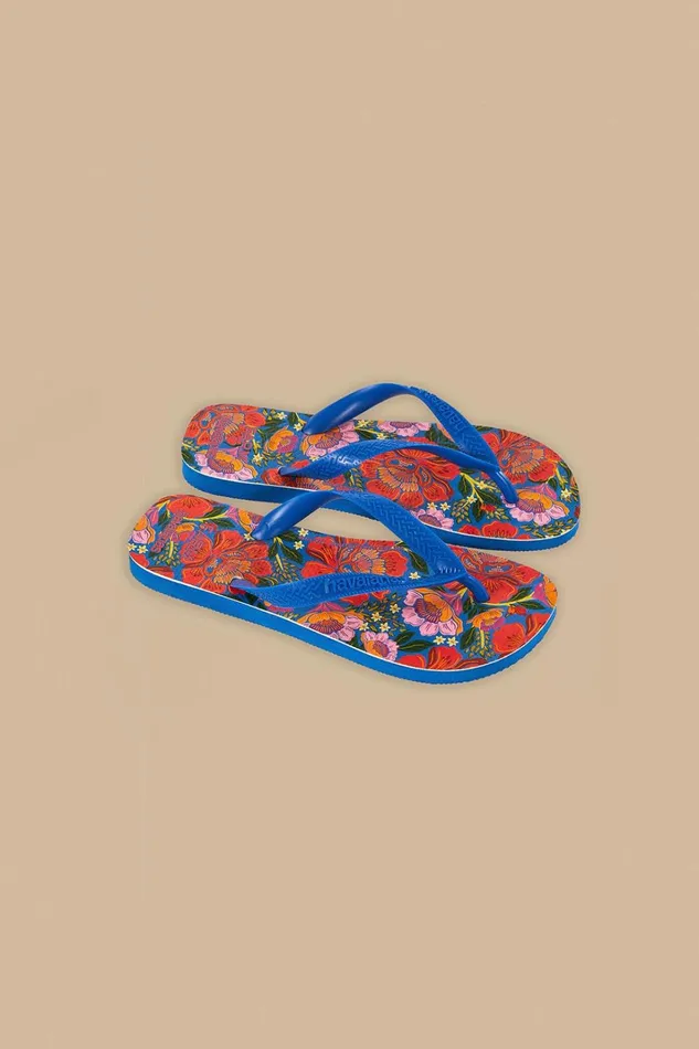 Women Blue Flowers Garden Havaianas Sandals Flowers Garden Blue FARM Rio Sandals Women Blue Flowers Garden Havaianas Sandals Flowers Garden Blue FARM Rio Sandals